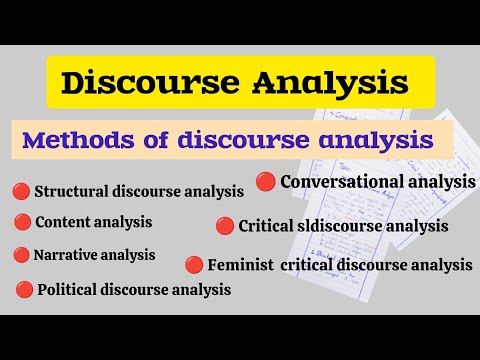 Methods of Discourse Analysis | Critical Discourse Analysis | Conversational Discourse Analysis