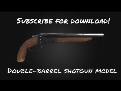 Making double-barreled shotgun in blender | Speedrun shotgun making | Blender modelling