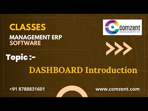 Classes Management ERP Software Dashboard Introduction