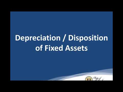 Depreciation / Disposition of Fixed Assets