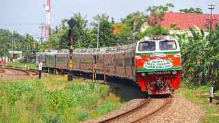 KERETA API PANJANG‼️ MENEMUKAN 21 KERETA API MELINTASI PERCABANGAN DAN PERLINTASAN KROYA