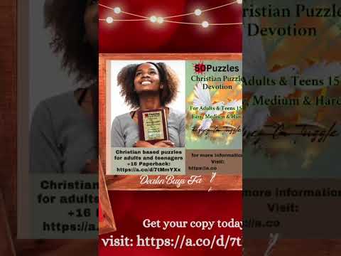 “Christian Puzzle Devotion” To order your copy Visit:  https://a.co/d/7tMmYXx   #biblepuzzle #book