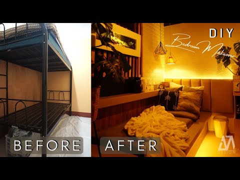 Before and After Bedroom Reveal - DIY Bedroom Makeover - Bedroom Renovation - Philippines