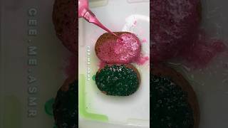 New: Green Dyed & Pink Mica Soap #asmrsponge #oddlysatisfying #spongesqueezing #asmr
