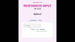 Two ways to create responsive input fields in CSS! #css # #searchbar  #html