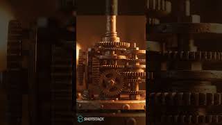 Endless Steampunk Gears in Motion