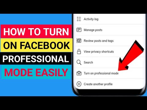 How to turn on Facebook professional mood / How to convert Facebook Account into page