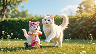 Mama Cat  Trims Wool on the Farm and Creates a Cozy Hat for Her Kittens at Home#EmberSpark#Cat#cute