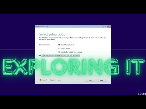 EXPLORING THE NEW WINDOWS SETUP