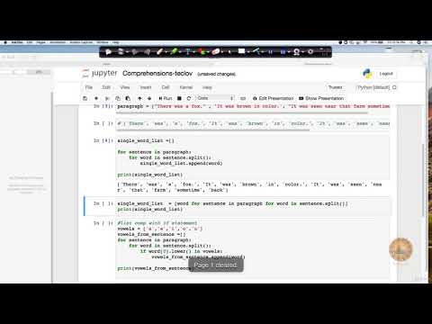 Comprehentions in Python