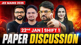 JEE Main 2026 (January Attempt) LIVE Paper Discussion 🔥 | 22nd January 2026 Shift 1