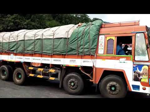 Heavy Load Lorry Turning Hairpin Bend _Dhimbam