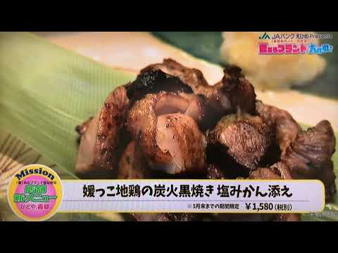 媛っこ地鶏の炭火黒焼き塩みかん添え  かどや霞邸
