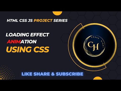 Loading Effect Animation Using CSS | Creative CSS Loading Animations Effect | CSS Animation Tutorial