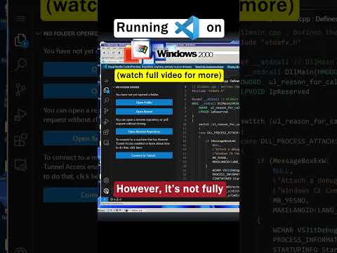 Running #vscode on #windows2000 #windows #operatingsystem #experiment #software #retro #win32