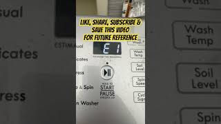Kenmore Washer Flashing F9E1 Error! #appliancerepair #washerrepair #diyrepair #kenmore #howtofix
