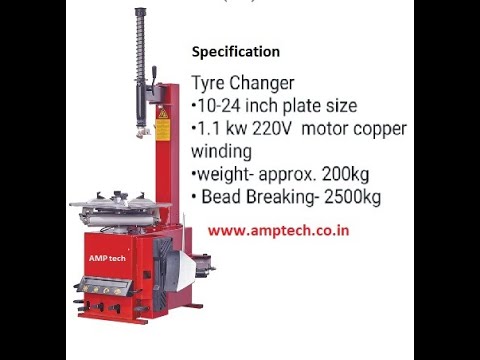 Tyre Changer for 10 to 24 inch disc economic model By AMP TECH