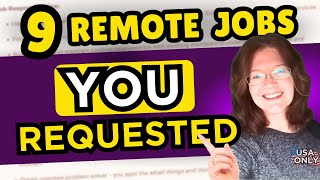 REMOTE JOBS YOU'VE BEEN LOOKING FOR (Availalbe Today)