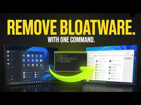 Remove Windows Bloatware in 2 Minutes (One Command Trick!)