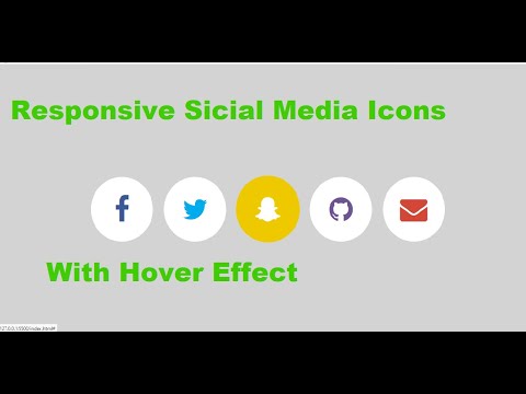 Social Media Icons Using HTML CSS | Fully Responsive With hover Effect | Hypertext