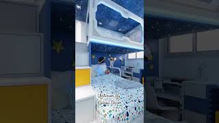 Small Kids Bedroom Design | Space Design | Blue theme | 2025 Trending Kids bedroom | #kids