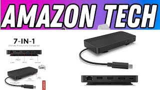 Today Deals USB-C Dual Display Travel Dock with 7 Ports – Compact 4K Hub for Laptops, 