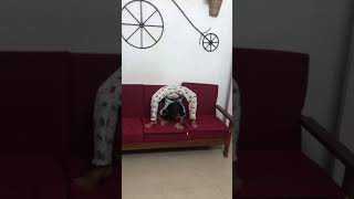doing elbow stand on a sofa 🛋 🤩