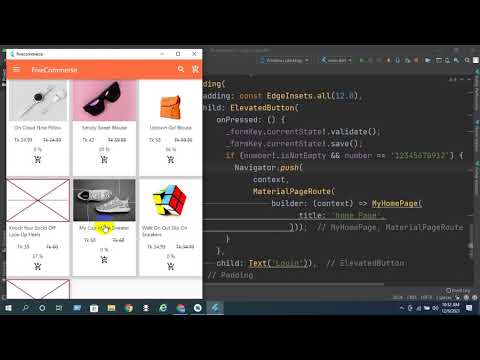 Class 22: Flutter E-commerce login Dialog snackbar
