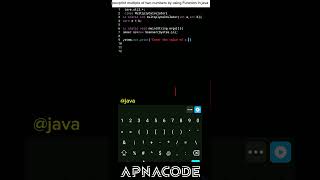 print multiple of two numbers by using Function in java #apnacode #learncodeonline #javacode