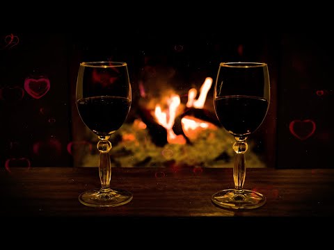 Romantic Music for Love Night❤️Crackling Fireplace & Love Making Music 3 Hours, Wine and Chill Music