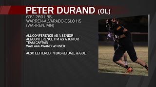 Peter Durand (OL - 6'6" 260 LBS. - WARREN, MN - WARREN-ALVARADO-OSLO HS)