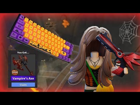 PLAYING MM2 WITH THE NEW SET WITH *KEYBOARD ASMR!* (HALLOWEEN SPECIAL)