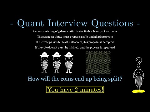 Treasure Division under Pirate Democracy: Game Theory | Quant Interview Questions
