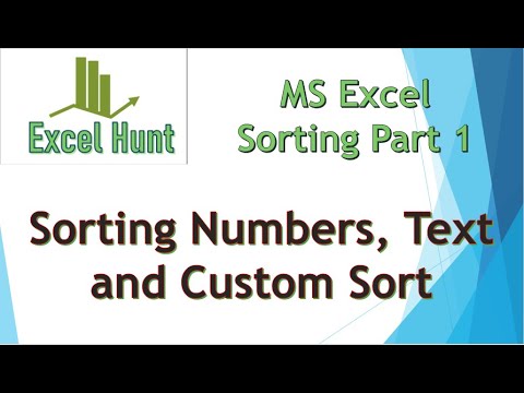 Sorting of Data | Part 1