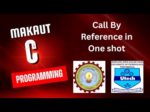 Call by reference explained in detail with pointer #makaut  #C #aktu