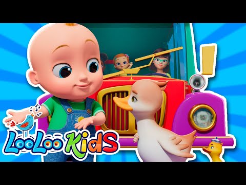 The Wheels on the Bus | 15-Minute Kids Song Loop | LooLoo Kids | Kids Songs and Nursery Rhymes