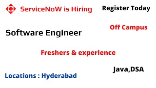 ServiceNow is hiring off campus 2022 || JavaScript jobs || React || Angular || Vue || offcampusdrive