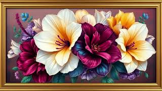 4K Vintage Flower Art | Magical Colors from a Dream | Silent Background
