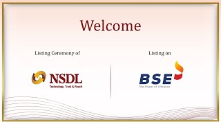 Listing Ceremony of NSDL at BSE.