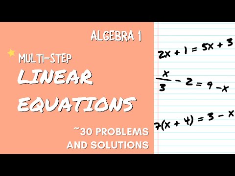 How To Solve MULTI-STEP LINEAR EQUATIONS | ALGEBRA 1 | Remote Learning