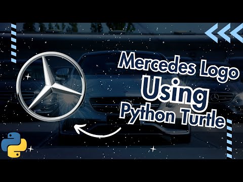 Mercedes Logo Using Python Turtle Graphics🚘#shorts