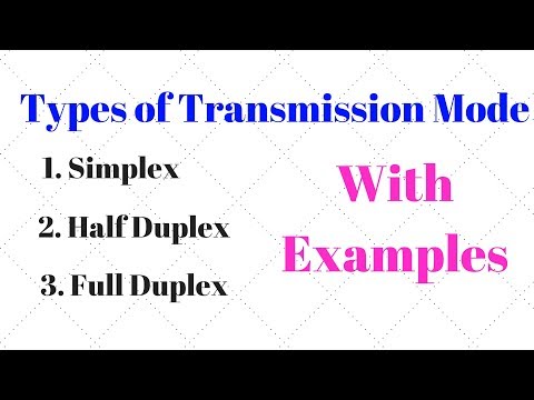Types of transmission mode, Simplex, Half Duplex and Full Duplex with examples.