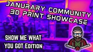 Janurary Community Print and Project Showcase #livestream #3dprinting