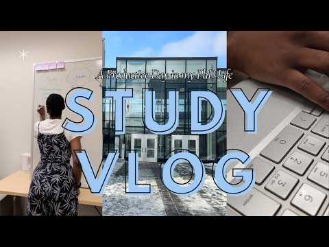 Study with me | A Productive day as a Civil Engineering PhD Student | Study Vlog | Uni Vlog
