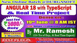 ANGULAR 18 with TypeScript Online Training @ DURGASOFT