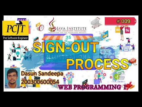 Program the user sign out process using session management