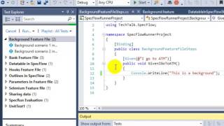 Scenario background in SpecFlow
