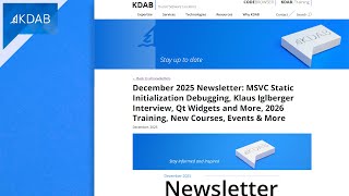 December 2025 Newsletter: MSVC Static Initialization Debugging, Klaus Iglberger Interview, and more