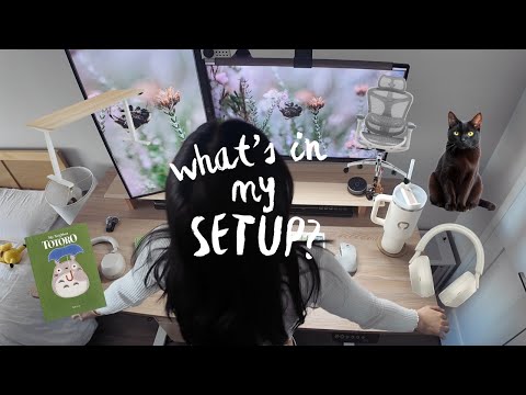 what’s in my desk setup to make it ergonomic, productive, and cozy