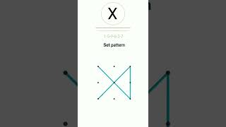 Alphabet Pattern Lock, X letter pattern design, Best pattern lock, Impossible pattern lock #shorts